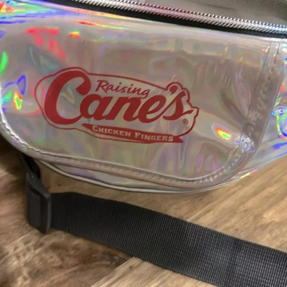 Raising Canes Metallic Fanny/Shoulder Pack Bag Zippered Pouch Adjustable Unisex - Picture 5 of 10